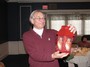 Orren Robbins beams with pride with his new Santa lantern!